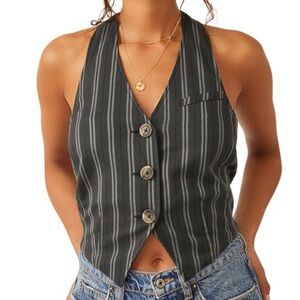 Free People Pinstripe Vest
